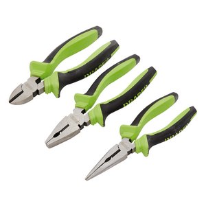 SOFT GRIP PLIERS SET, GREEN