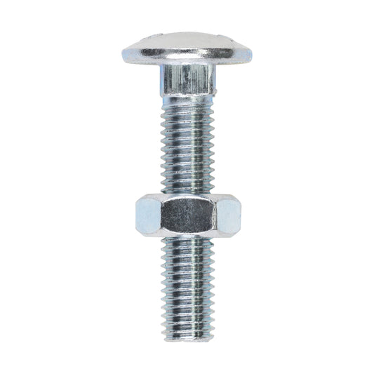 M10 x 50.Carriage Bolt & Hex Nut