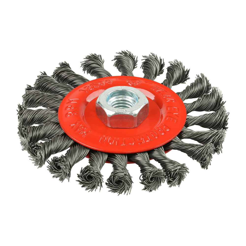 Angle Grinder Wheel Brush - Twisted Knot Steel Wire 115mm