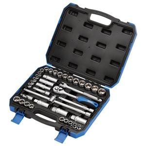 Combined MM/AF Socket Set, 3/8" Sq. Dr. (39 Piece)