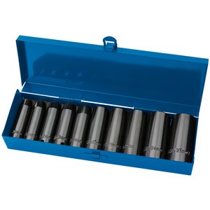 Draper Expert HI-TORQ® Metric Deep Impact Socket Set, 1/2" Sq. Dr. (10 Piece)