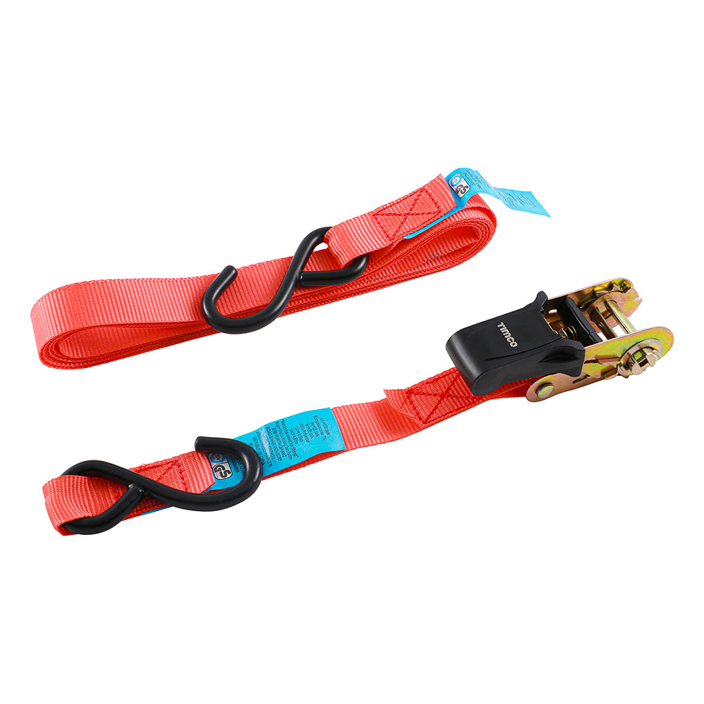 Ratchet Straps - S Hook - Standard Duty 5m x 25mm (2)