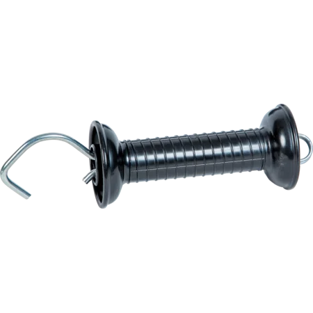 Gate Handle with Tension Spring, Hook, black