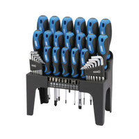 Soft Grip Screwdriver, Hex. Key and Bit Set (44 Piece)