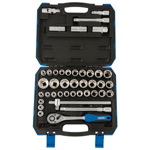 Combined MM/AF Socket Set, 1/2" Sq. Dr. (41 Piece)