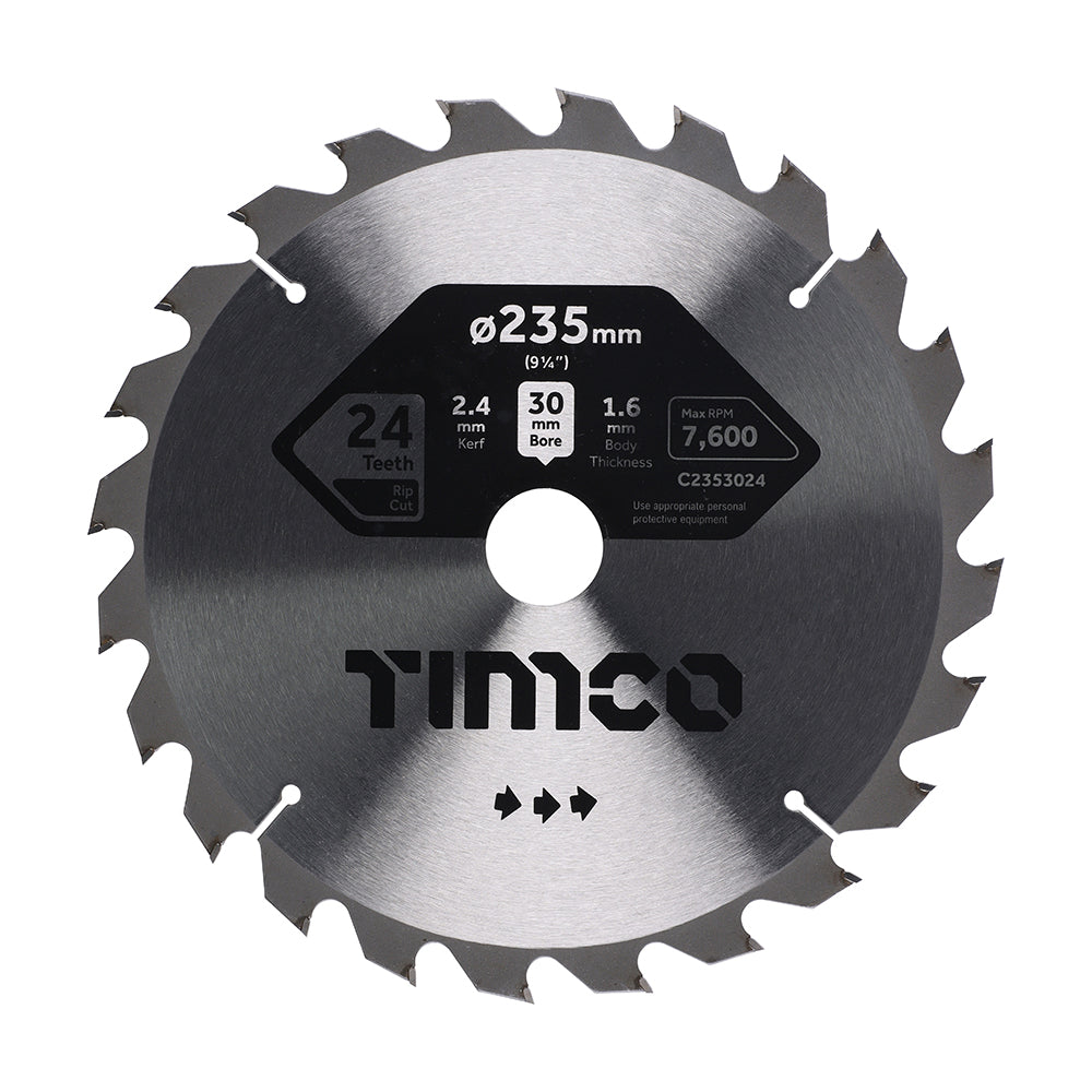 235 x 30 x 24T Circular Saw Blade - General Purpose - Coarse/Medium