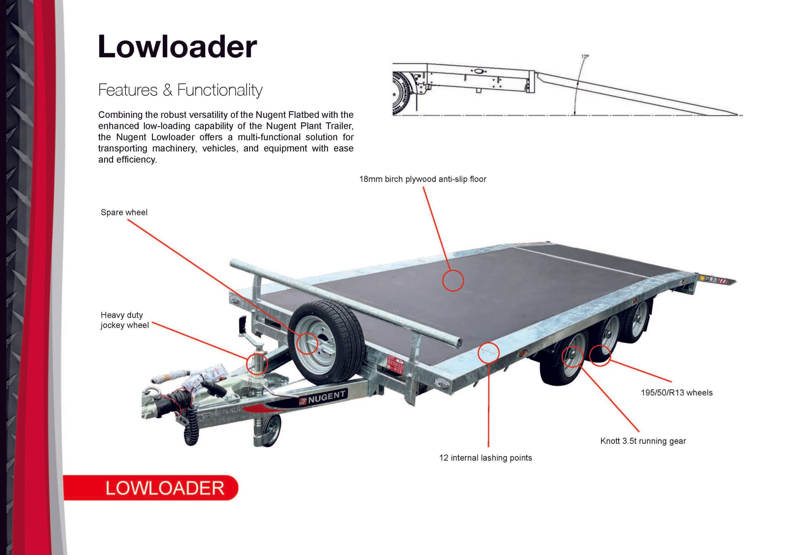 Nugent Low Loader Trailer - LL4920T