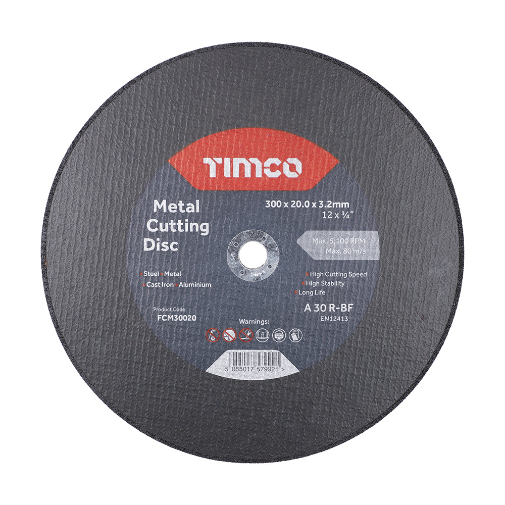 300 x 20.0 x 3.2  Bonded Abrasive Disc - For Cutting (25)