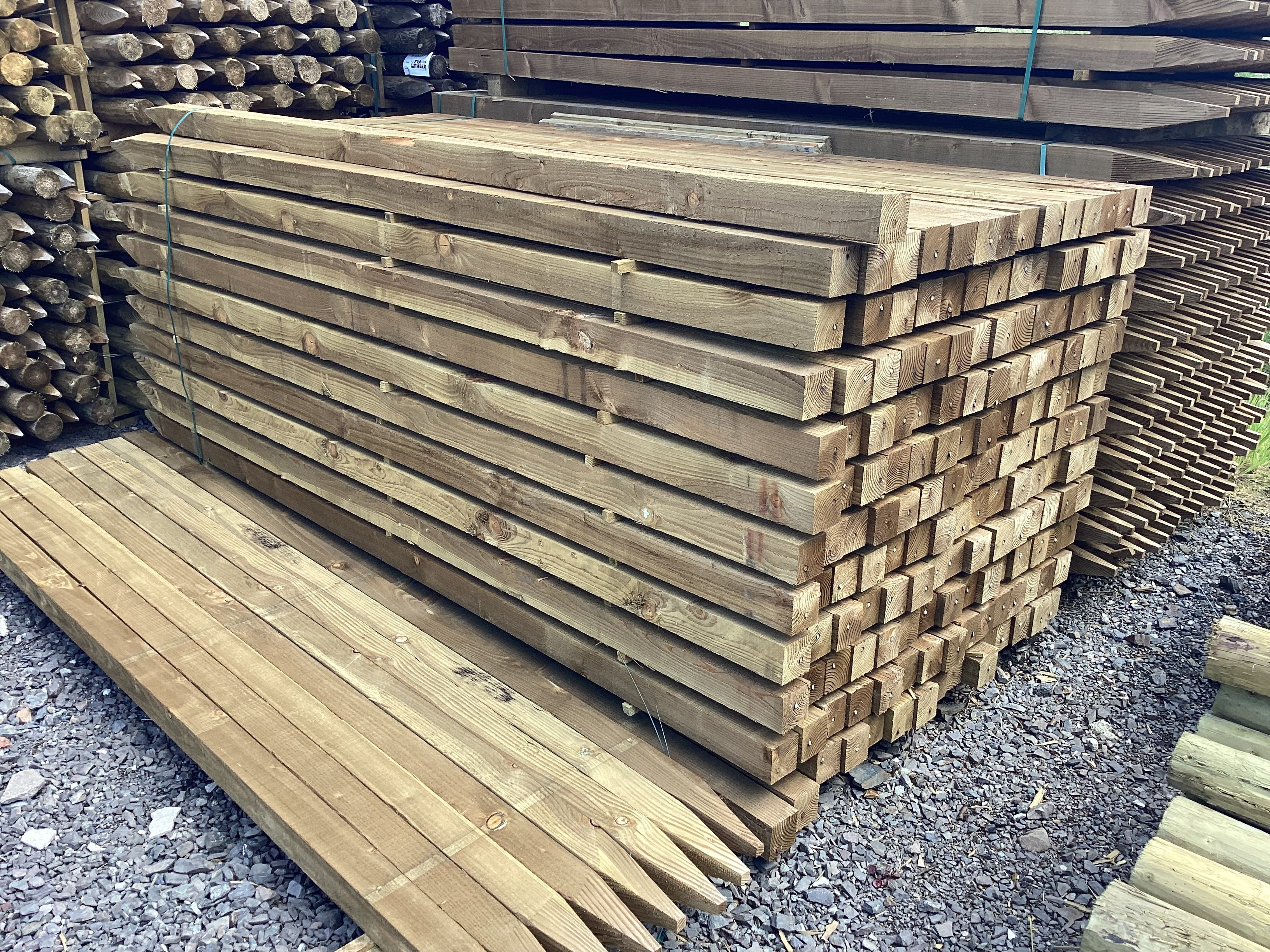 75X75X2700 3x3 deer Post/stob