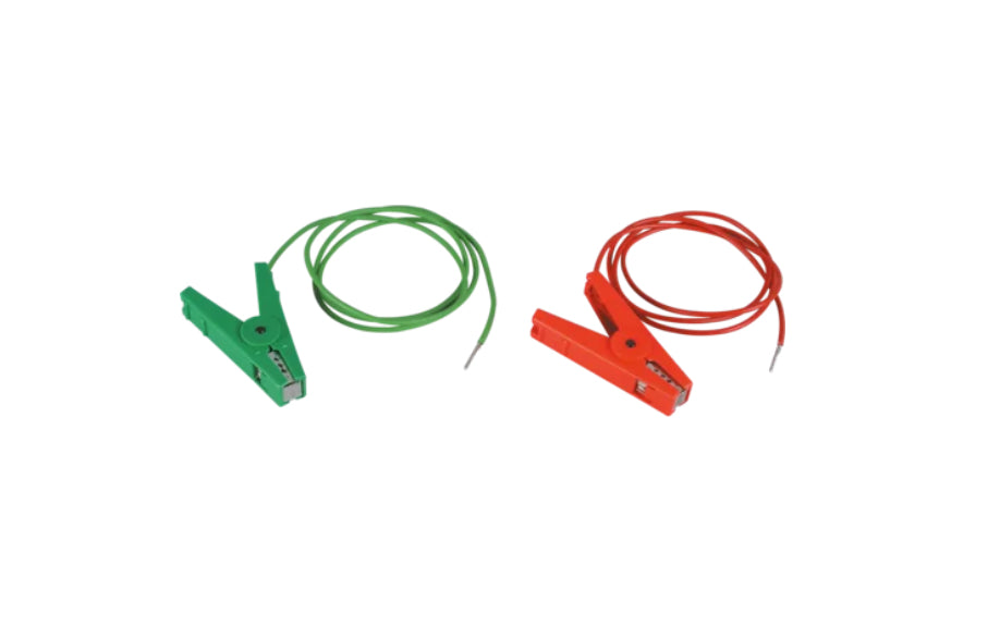 2 Lead Connectors, red and green