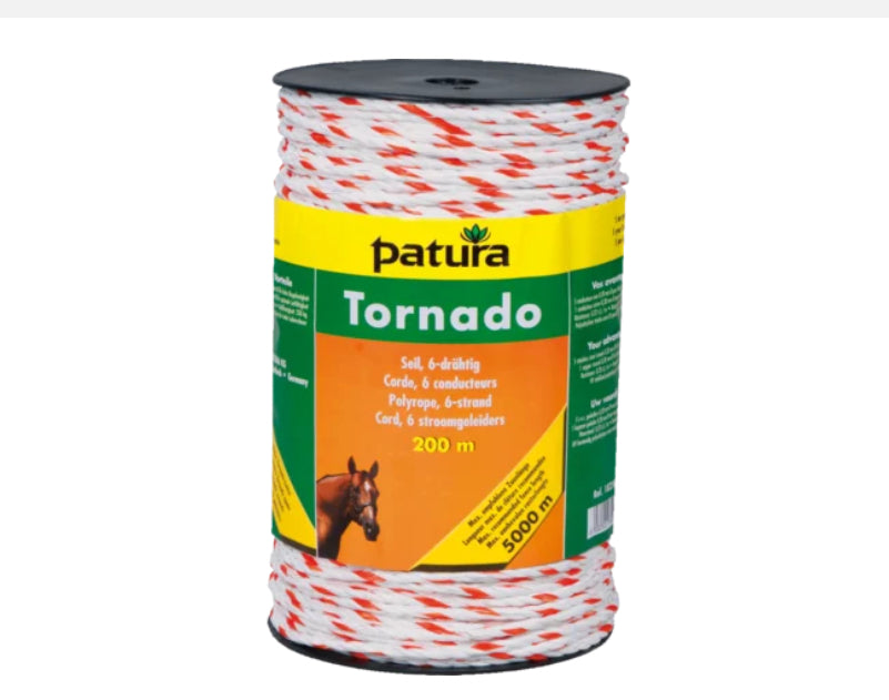 Tornado Polyrope, 200 m roll, white-orange