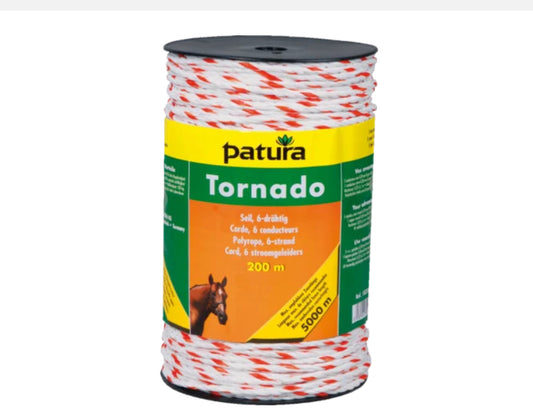 Tornado Polyrope, 200 m roll, white-orange