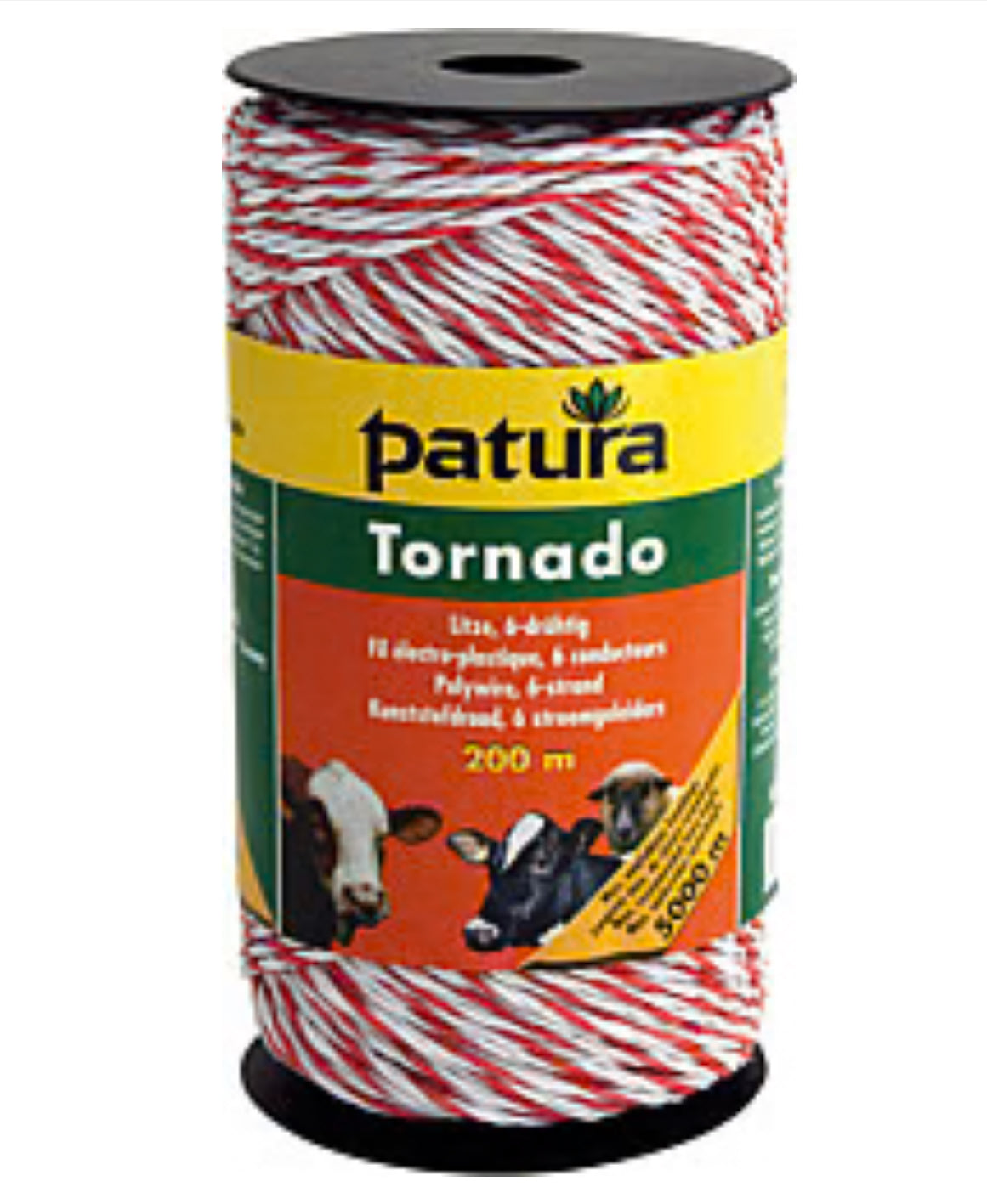 Tornado Polywire, 200 m roll, white-orange