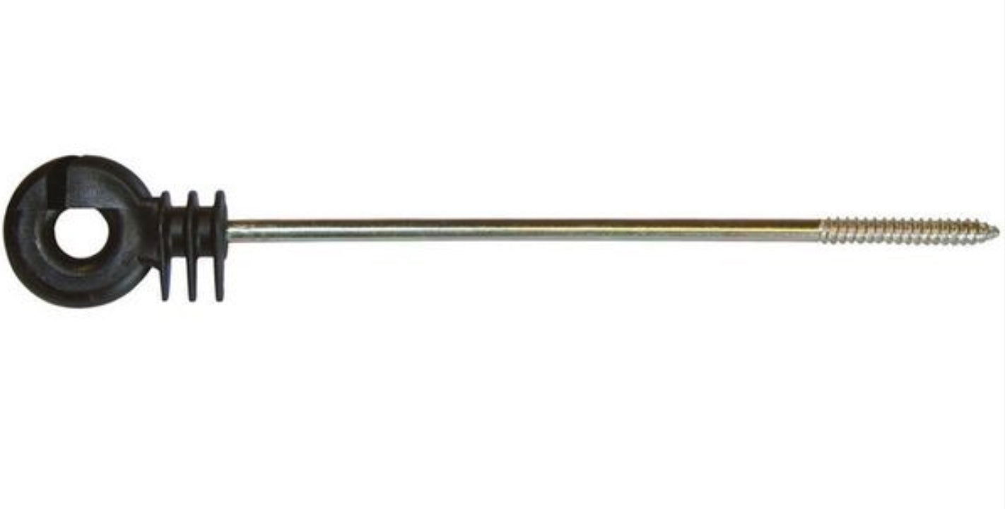 Ring Insulator with Wood Thread, with long shaft straight (18 cm), qty 10