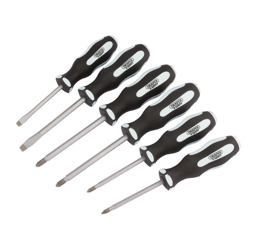 Draper Expert 'Pound Thru' Soft Grip Screwdriver Set (6 Piece)
