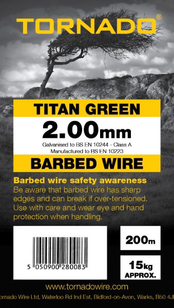 Galvanised Barbed Wire – 200m Roll