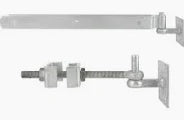 24" 600mm Field Gate Adjustable Double Strap Hinge Set |  Galvanised