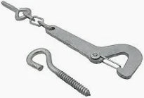 6" Gatemate Safety Gate Hook and Eye - 6 Inch /- Galvanised (152mm) – Galvanised